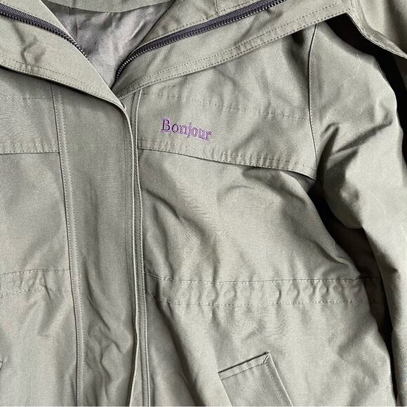 Peacebird green‎ utility military long jacket size XS women’s minimalist - Picture 3 of 5